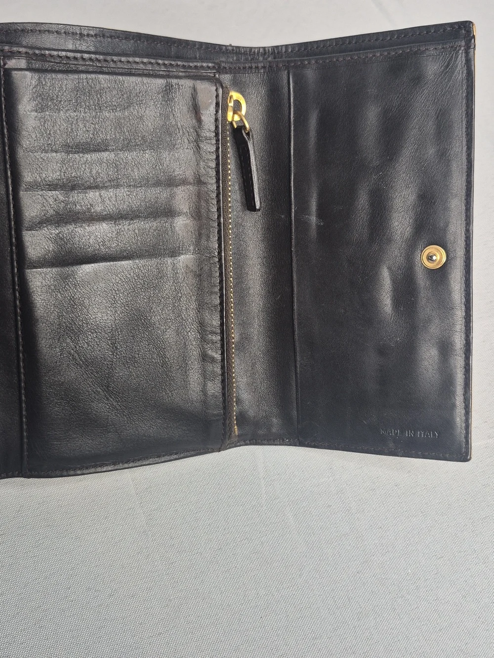 Miu Miu Tan Croc-Embossed Leather Wallet